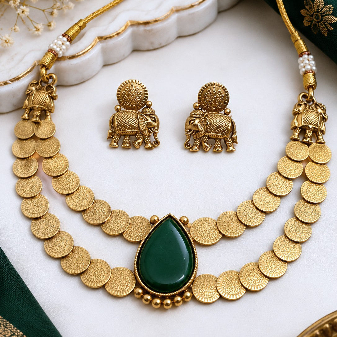 Layered Coin Necklace Set