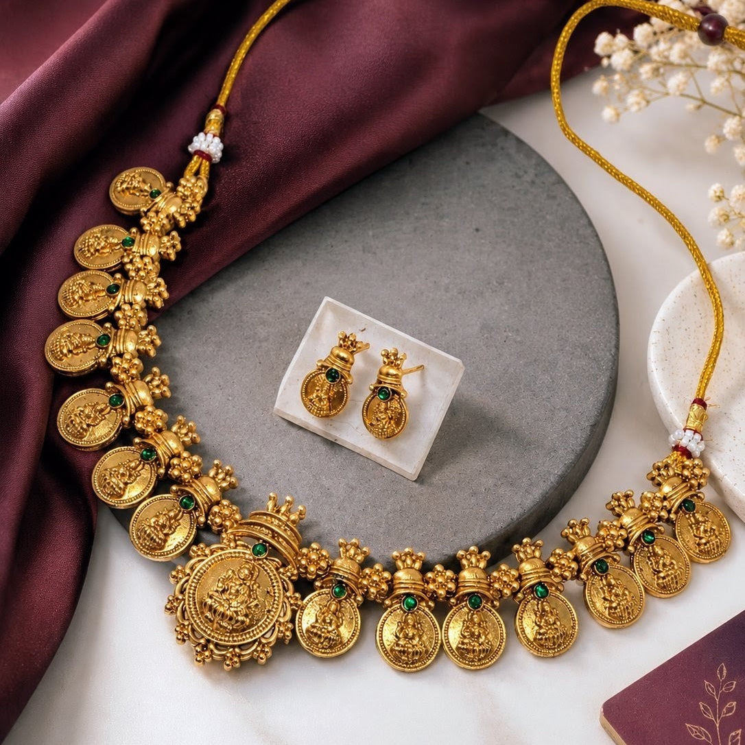 Temple Deity Coin Choker Set