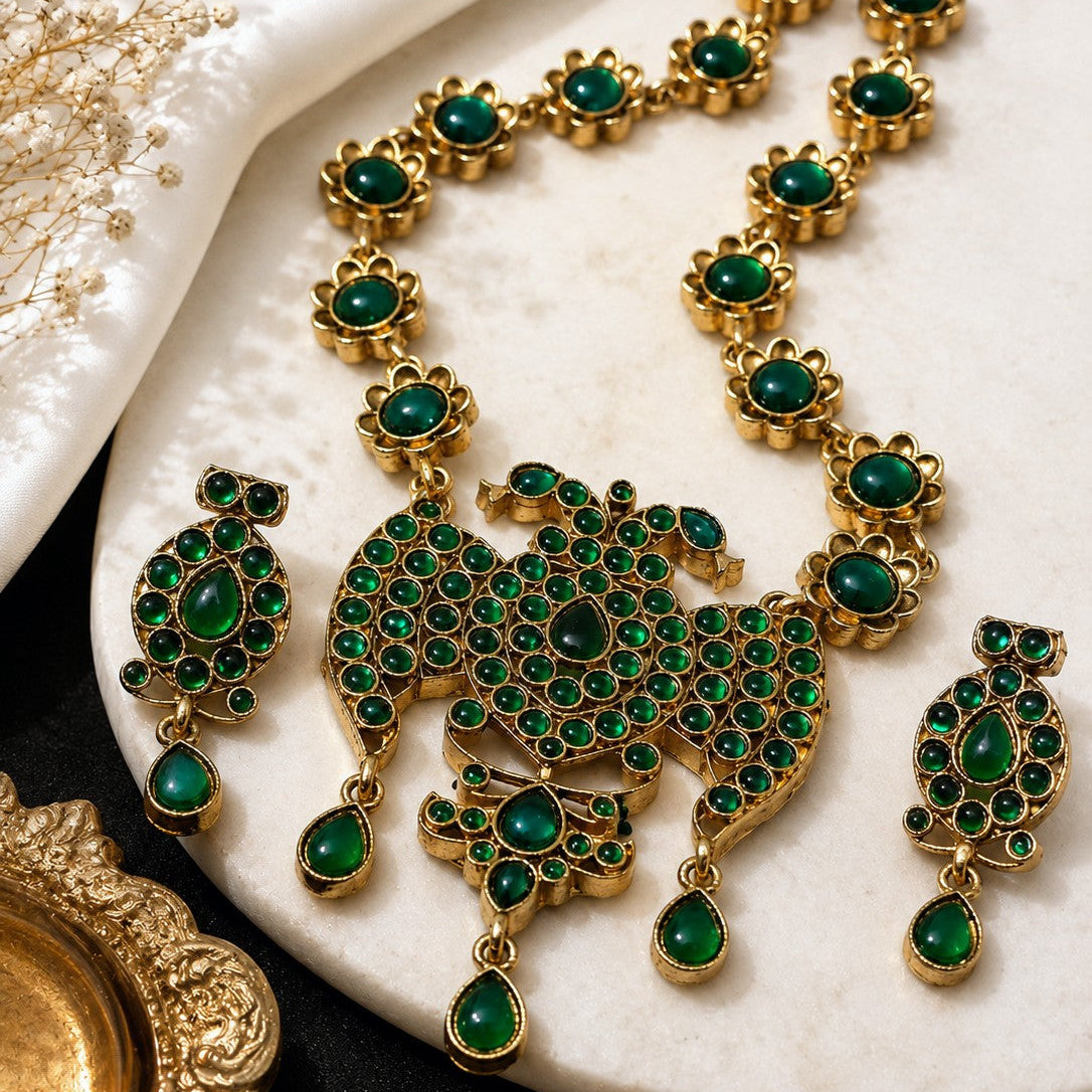 Peacock Medallion Necklace