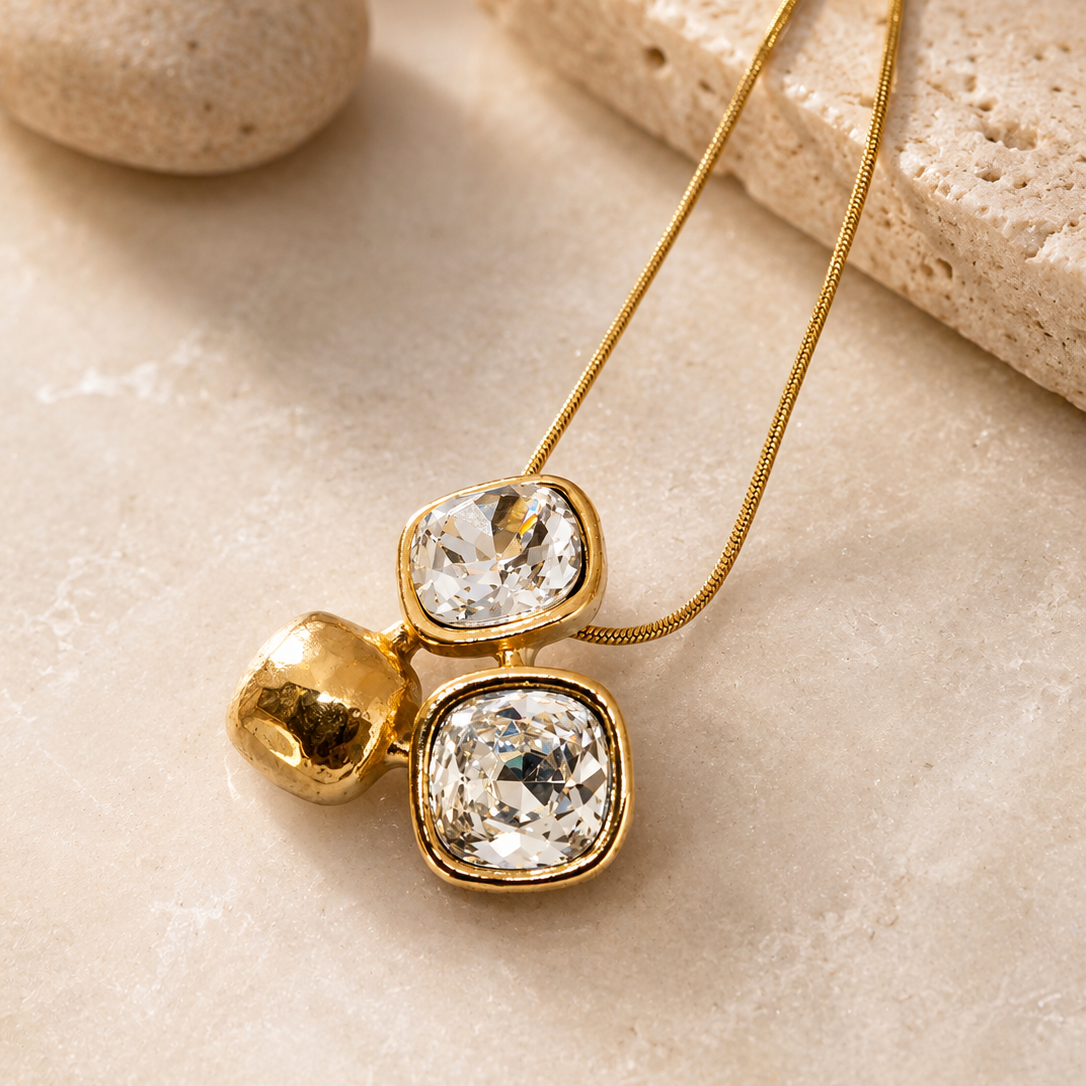 Cushion Cluster Necklace