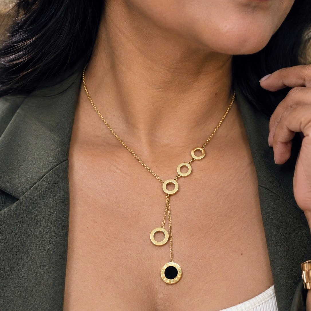 Circle Drop Pendant Necklace