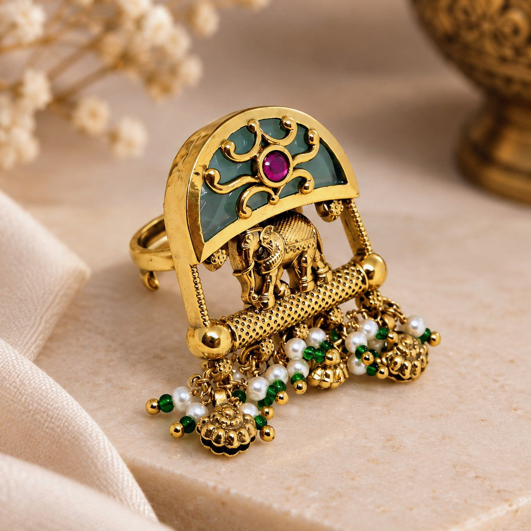 Elephant Arch Fringe Ring