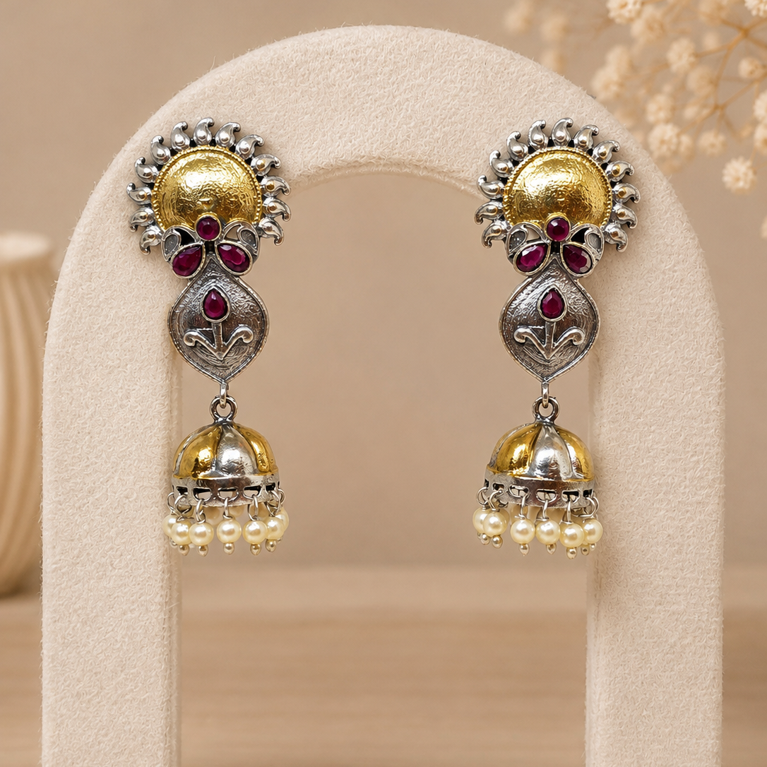 Sunburst Jhumka Earrings