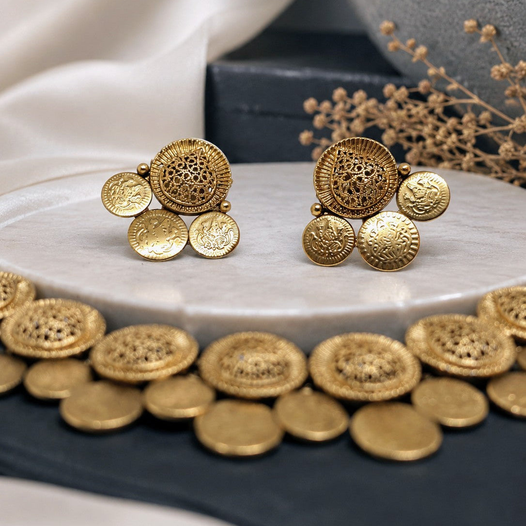 Paisley Coin Filigree Necklace Set