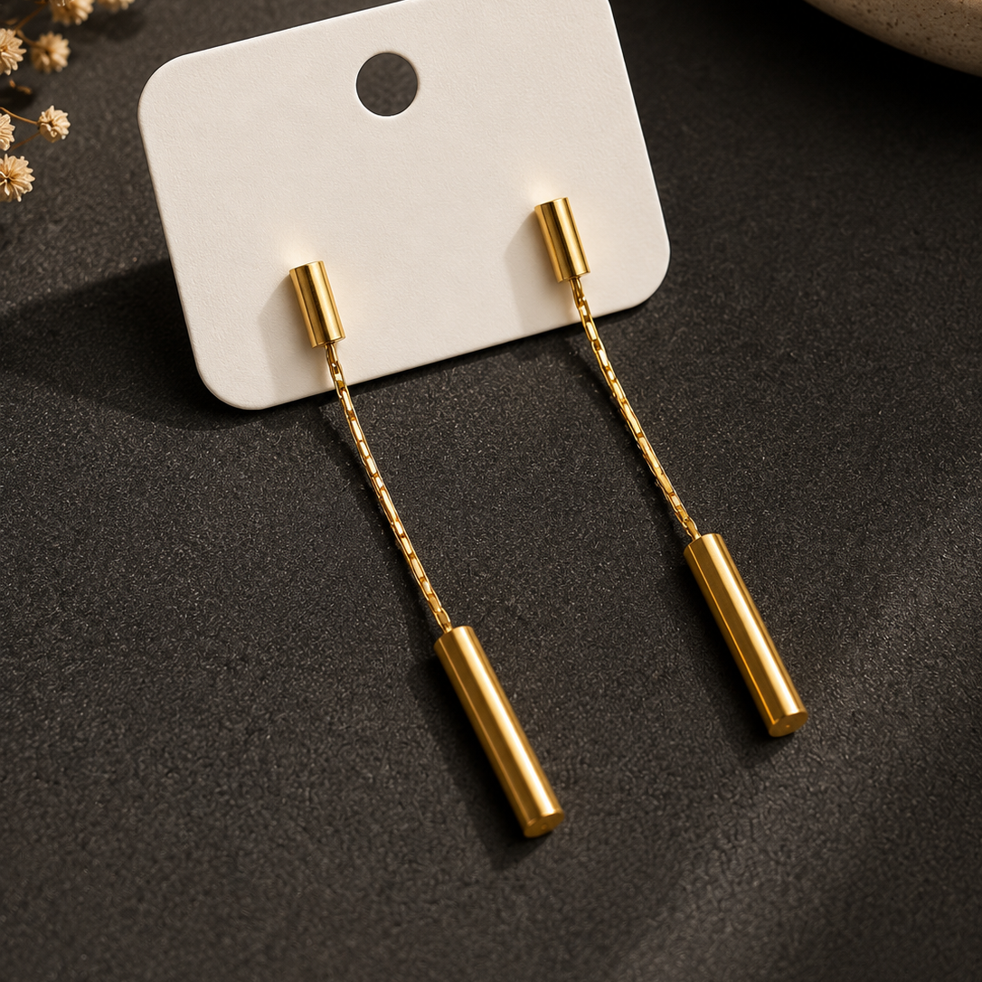 Bar Chain Drop Earrings