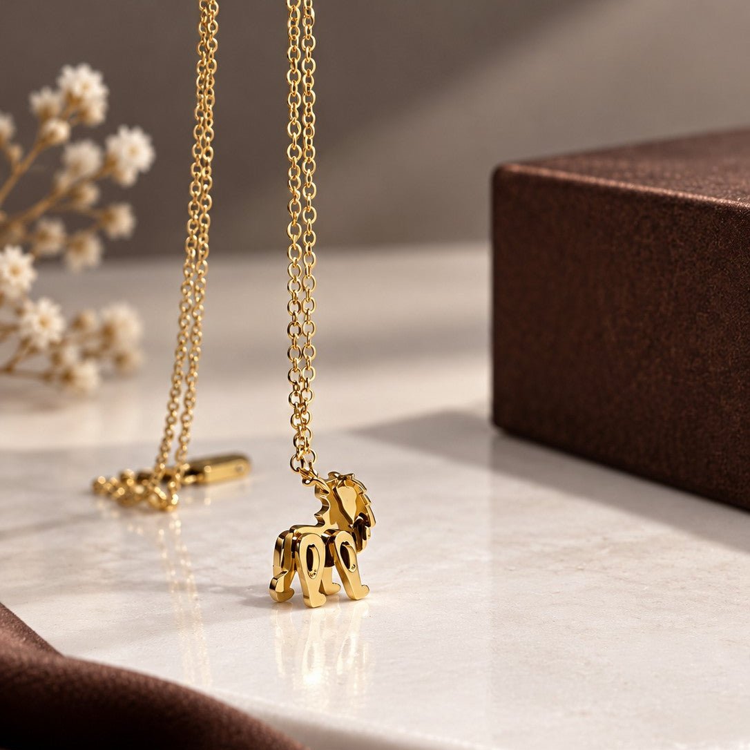 Miniature Lion Pendant Necklace