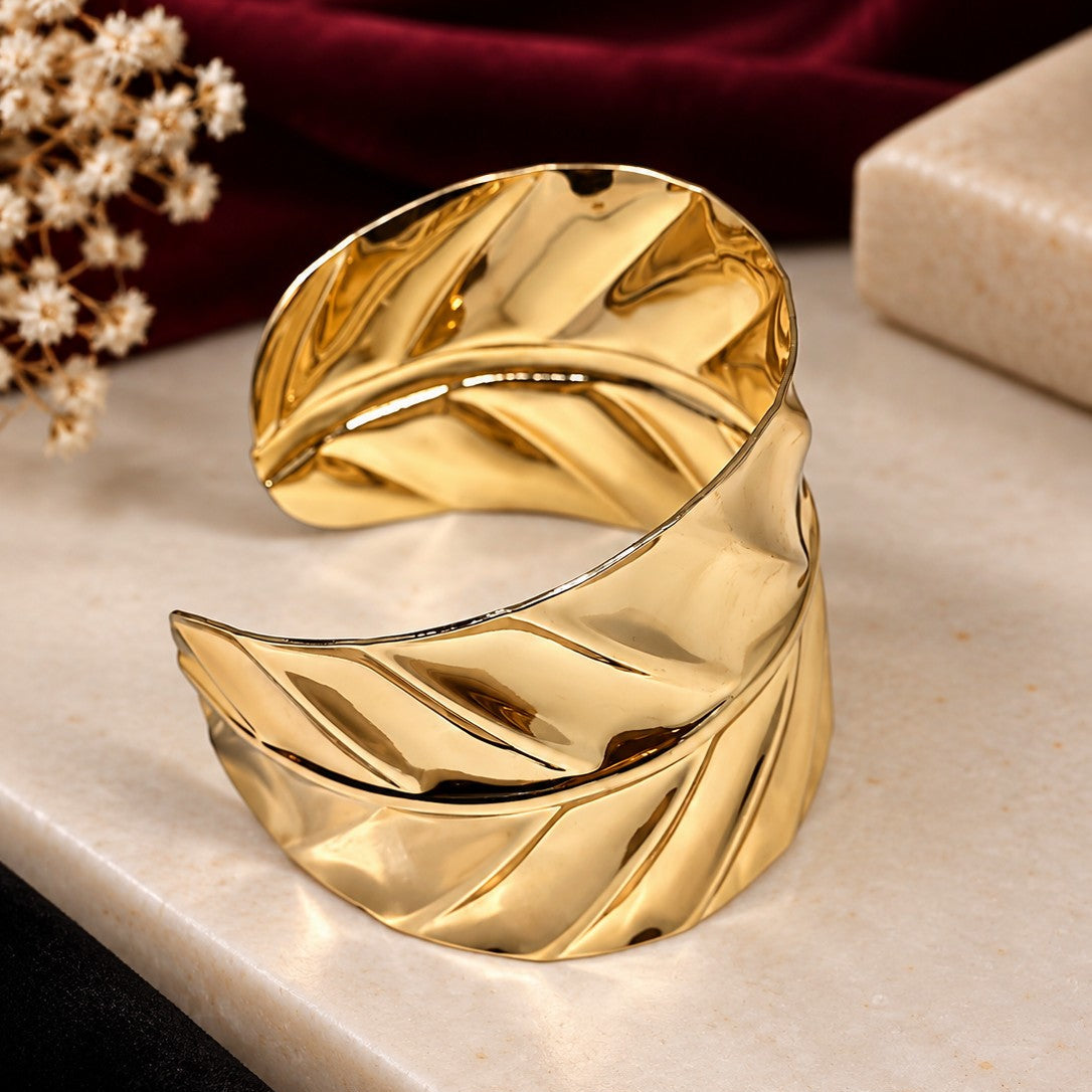 Leaf Wrap Cuff Bracelet