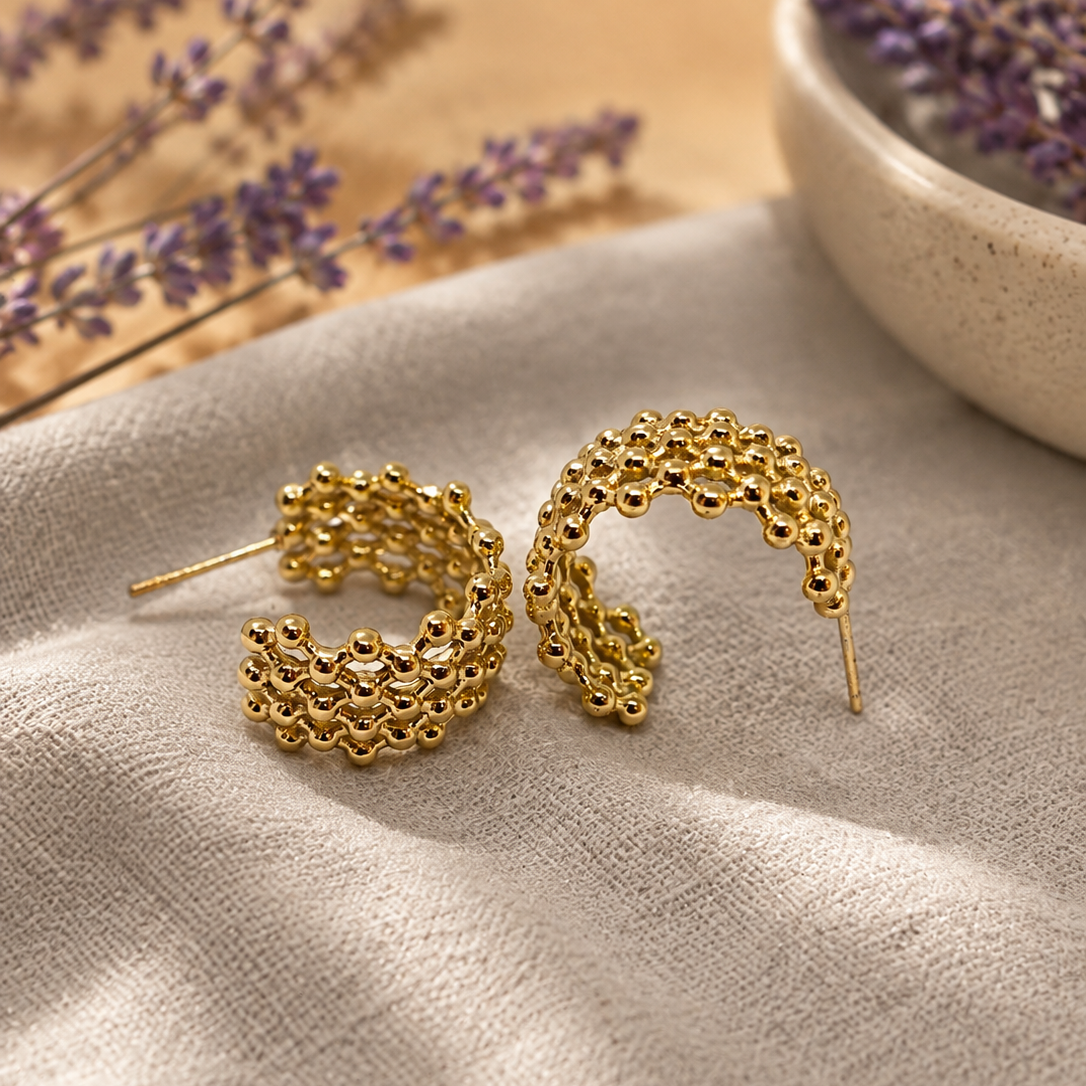 Bead Curl Earrings