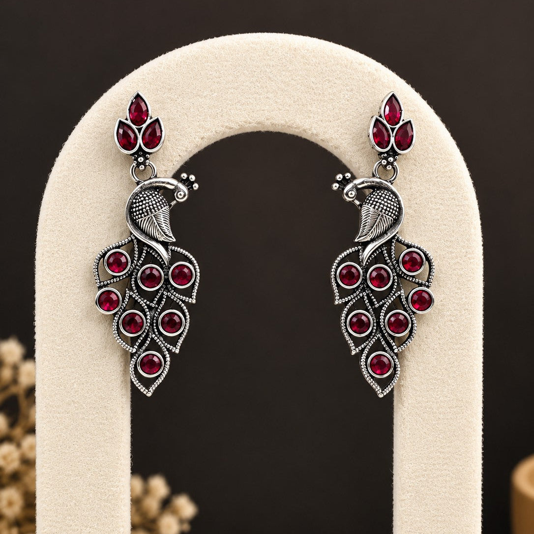 Peacock Vine Drop Earrings