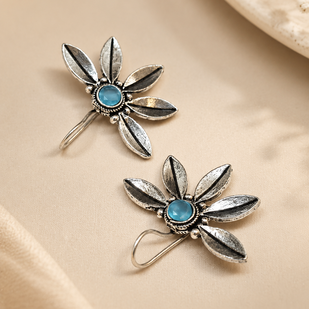 Blue Petal Earrings