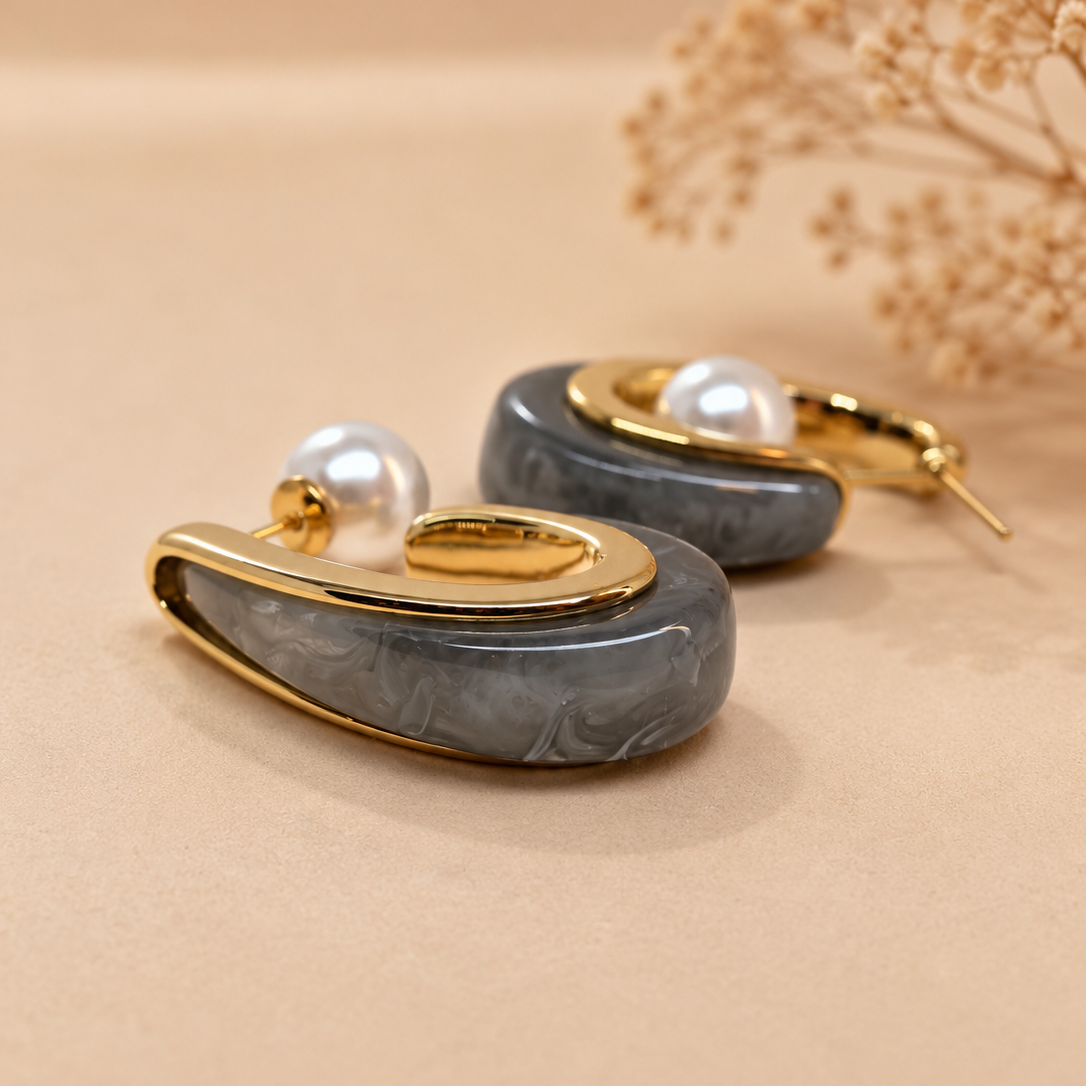 Smoke Hoop Earrings