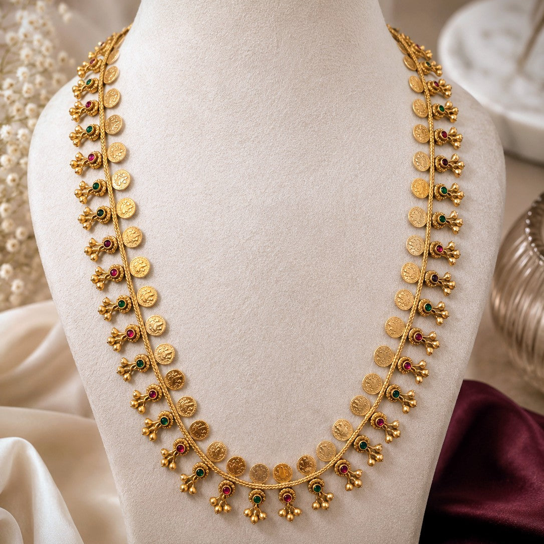 Long Coin Drop Necklace