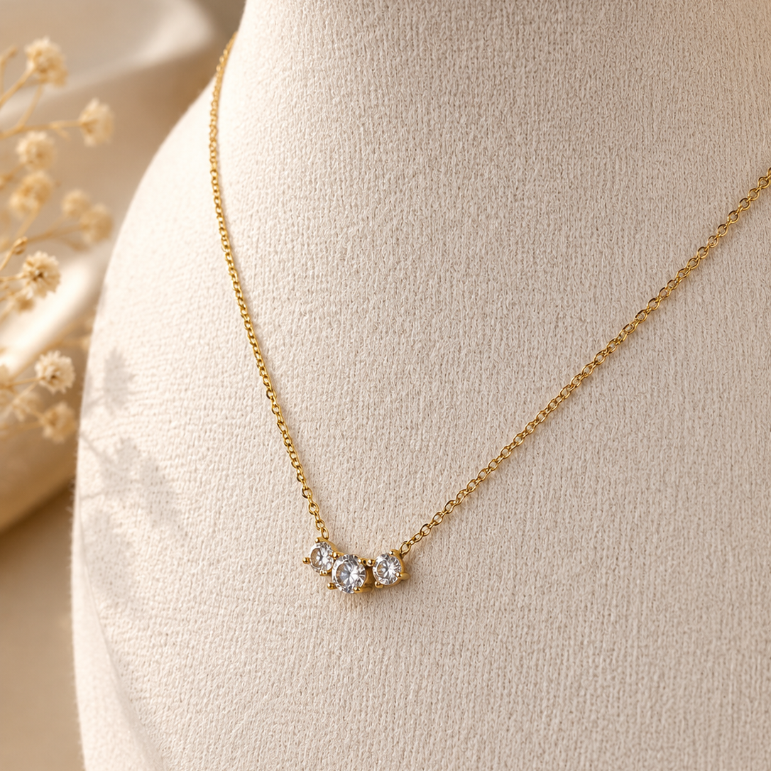 Trio Stone Necklace
