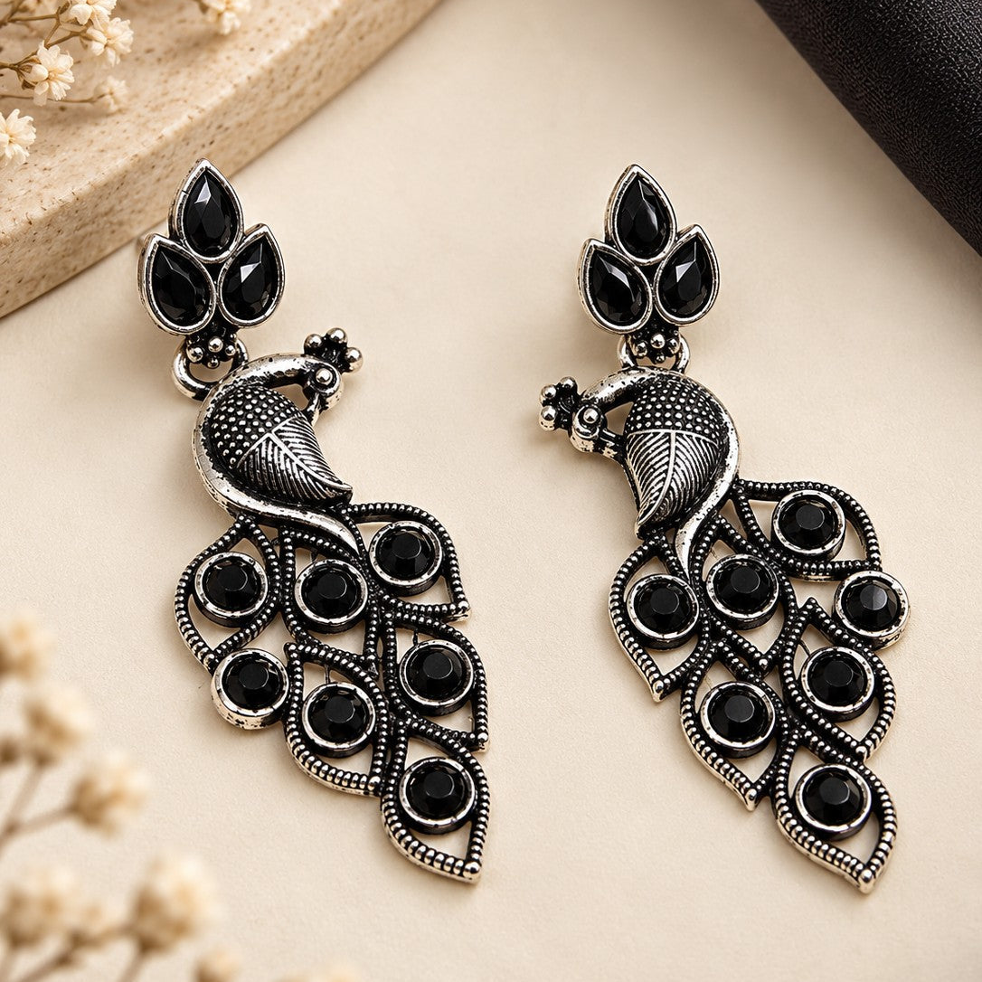 Peacock Vine Drop Earrings