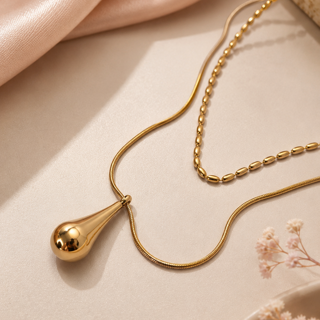 Teardrop Bead Necklace
