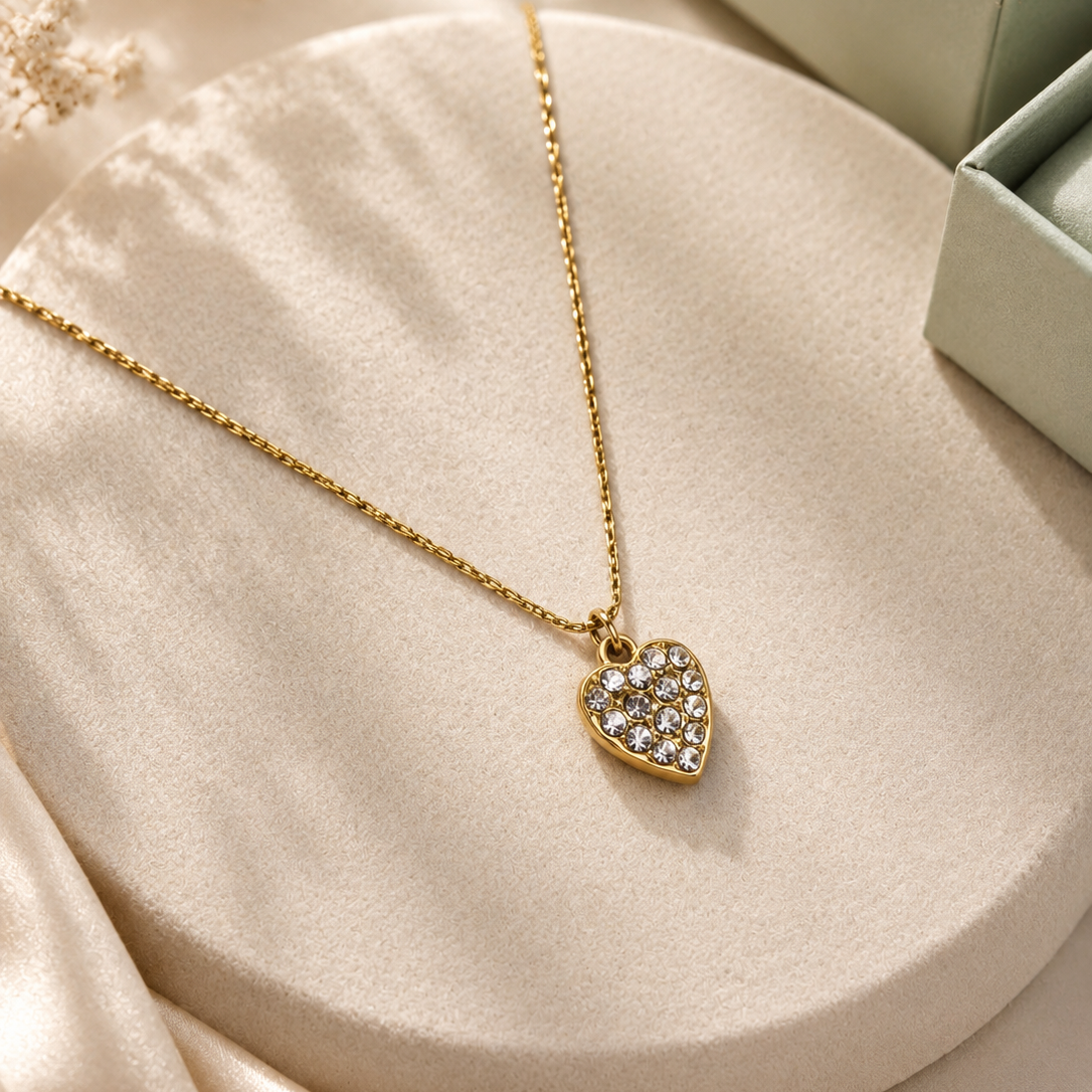 Pave Heart Necklace