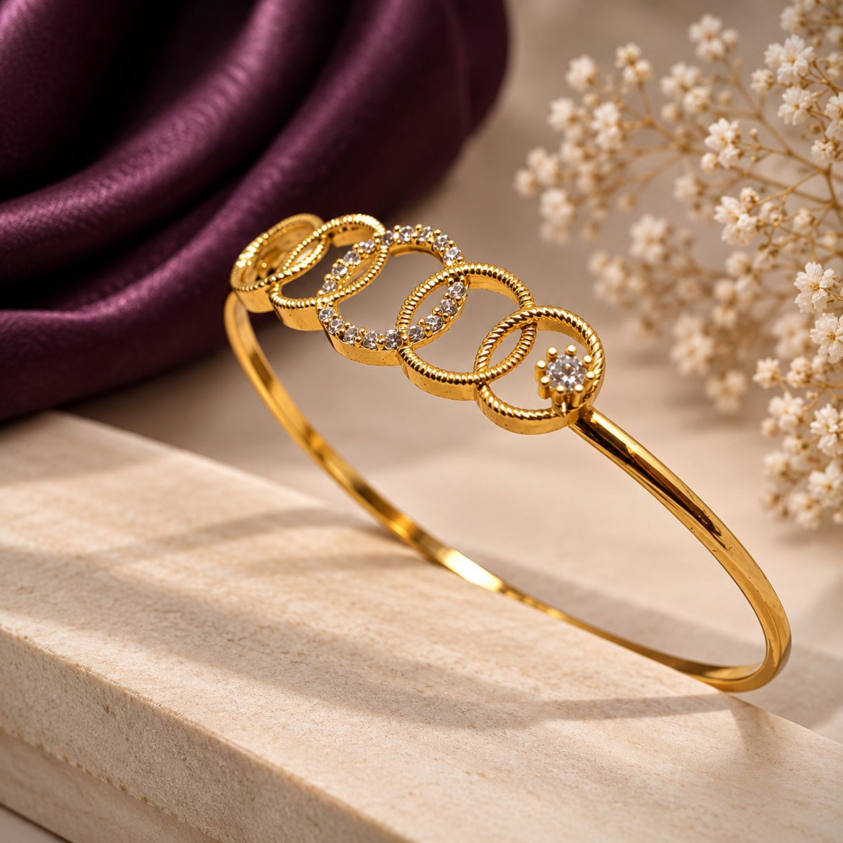 Interlocking Circle Bangle