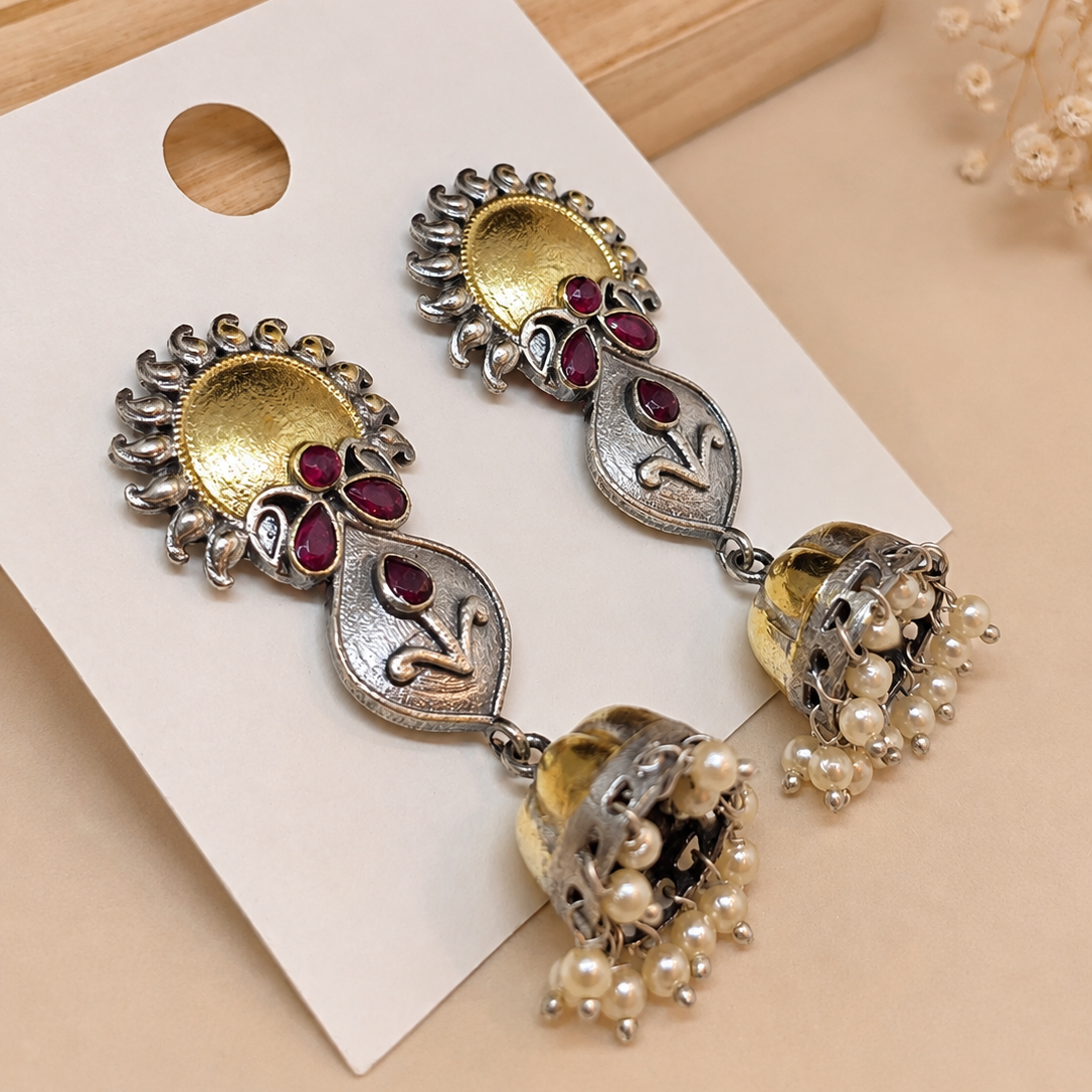 Sunburst Jhumka Earrings