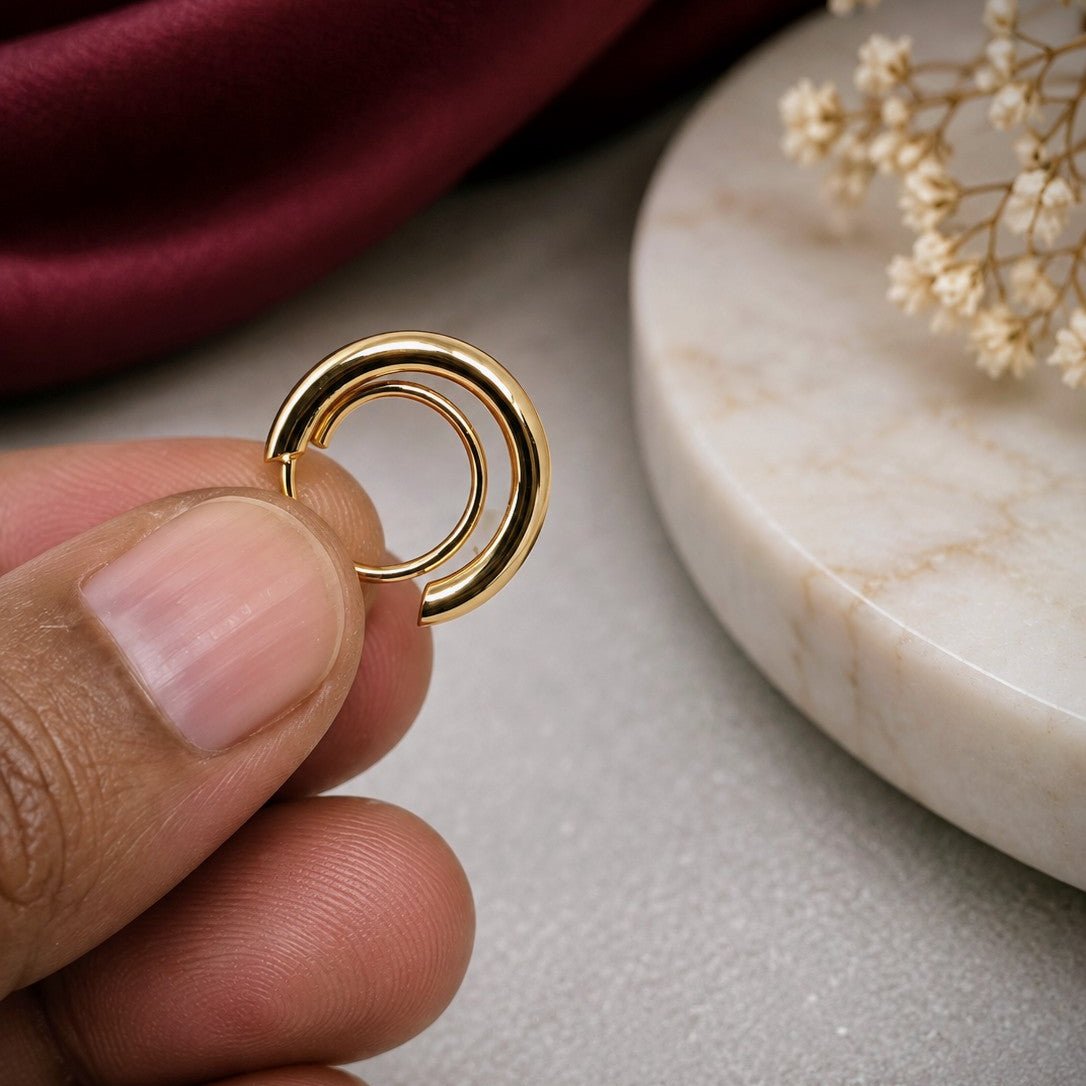 Double Stack Hoop Earrings