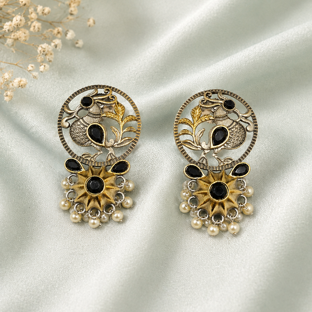 Peacock Sunburst Earrings