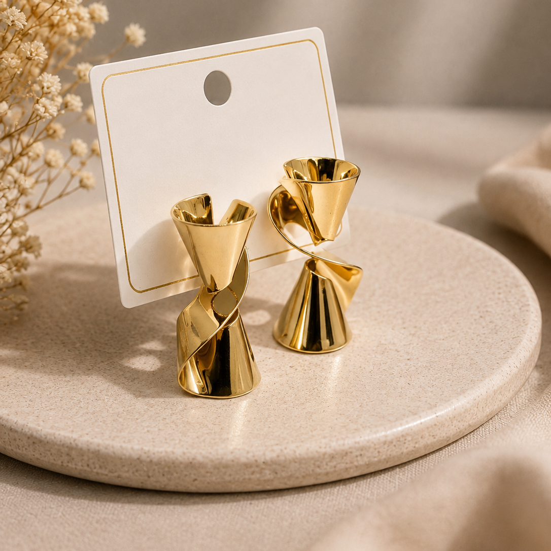 Twist Cone Earrings
