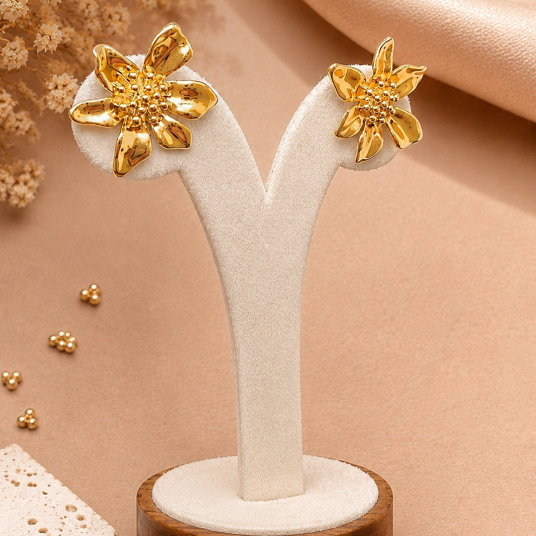 Faceted Petal Studs