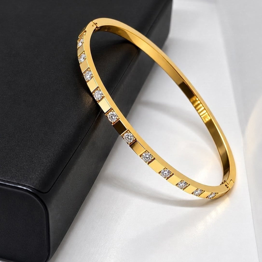 Segmented Stone Link Cuff