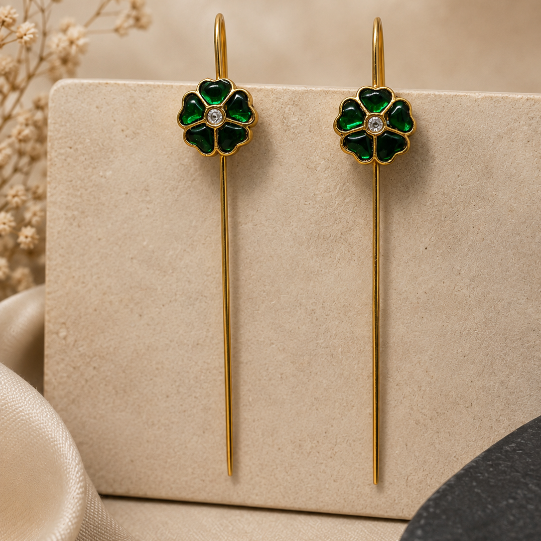 Kundan Flower Cuff Earrings