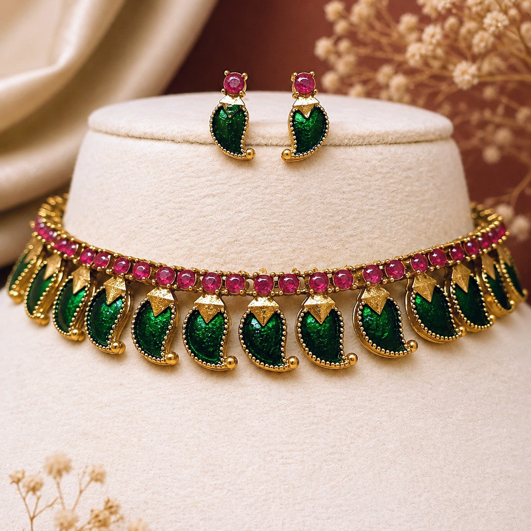Mango Enamel Choker Set