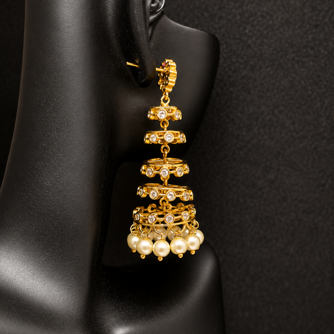 Stacked Jhumka Earrings
