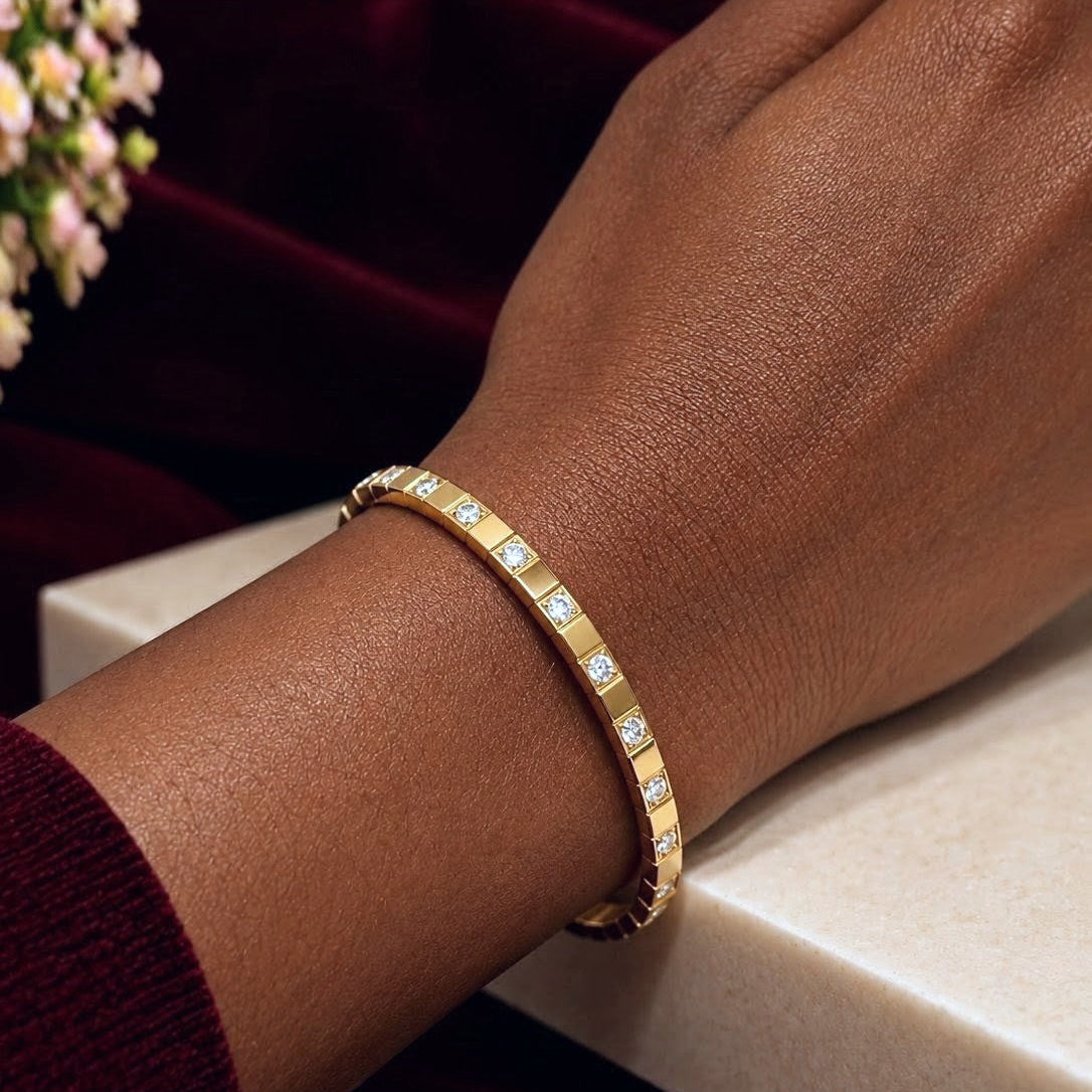 Segmented Stone Link Cuff