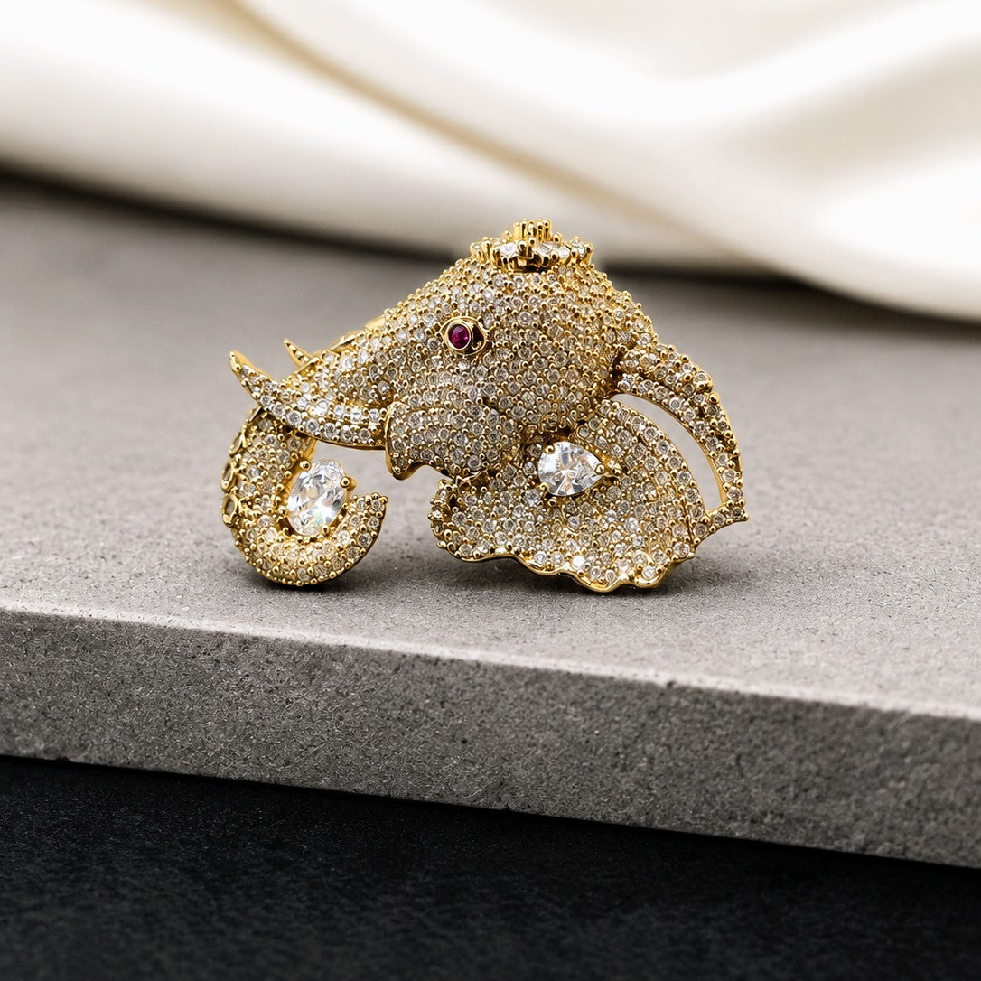 Elephant Profile Drop Ring