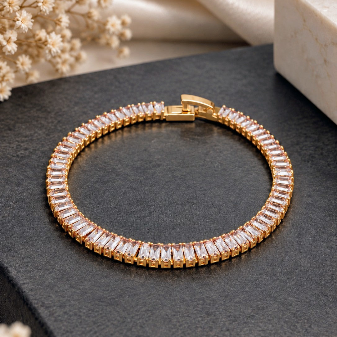 Baguette Cut Tennis Bracelet
