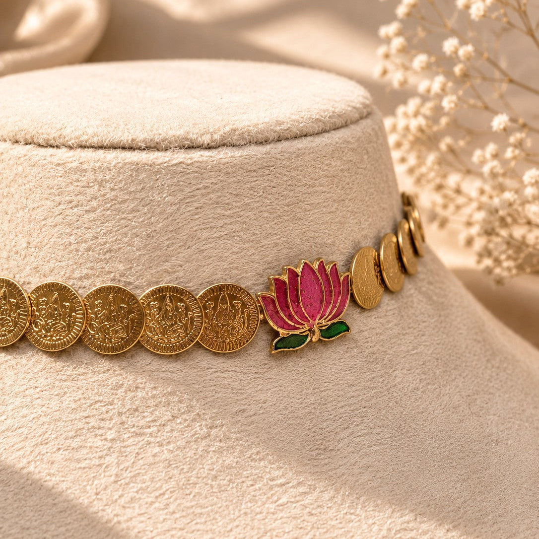 Lotus Coin Necklace