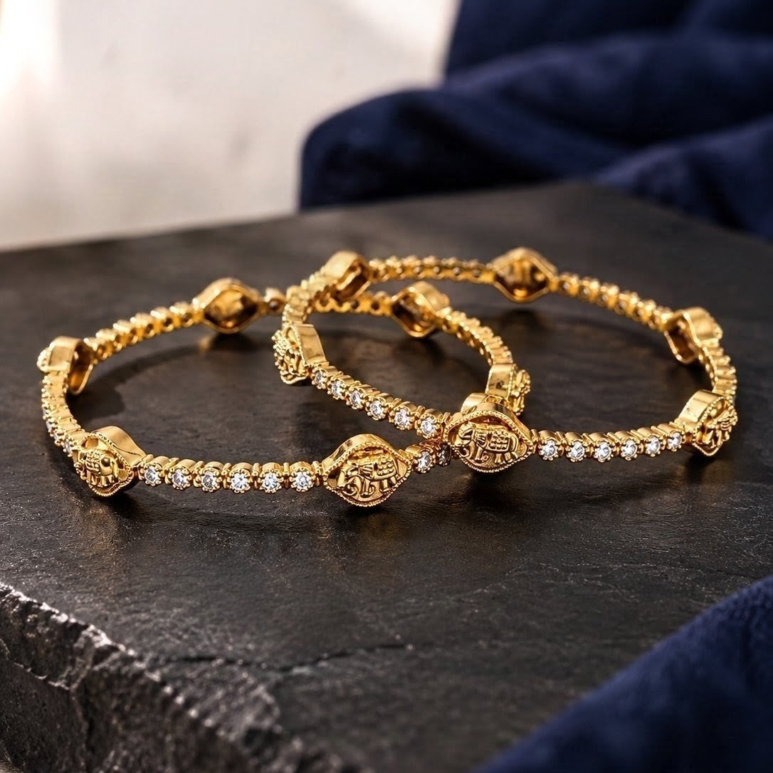 Stone Medallion Tennis Bangle