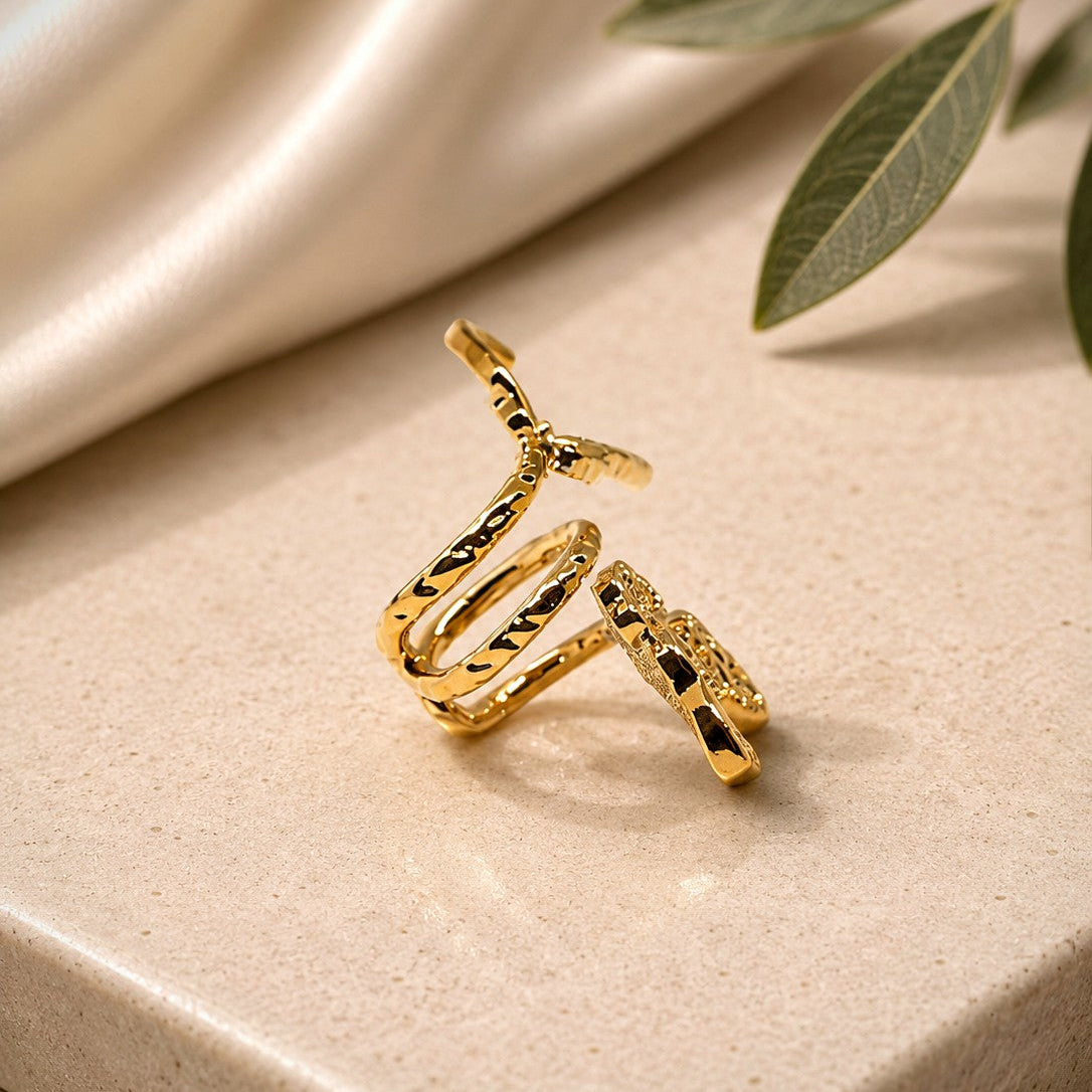 Double Butterfly Wrap Cuff Earrings