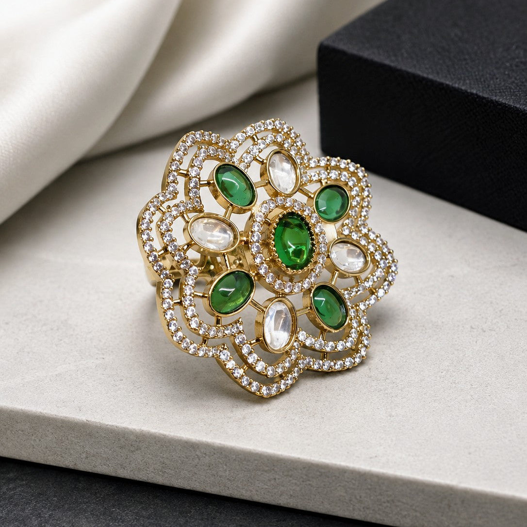 Lace Rosette Cluster Ring