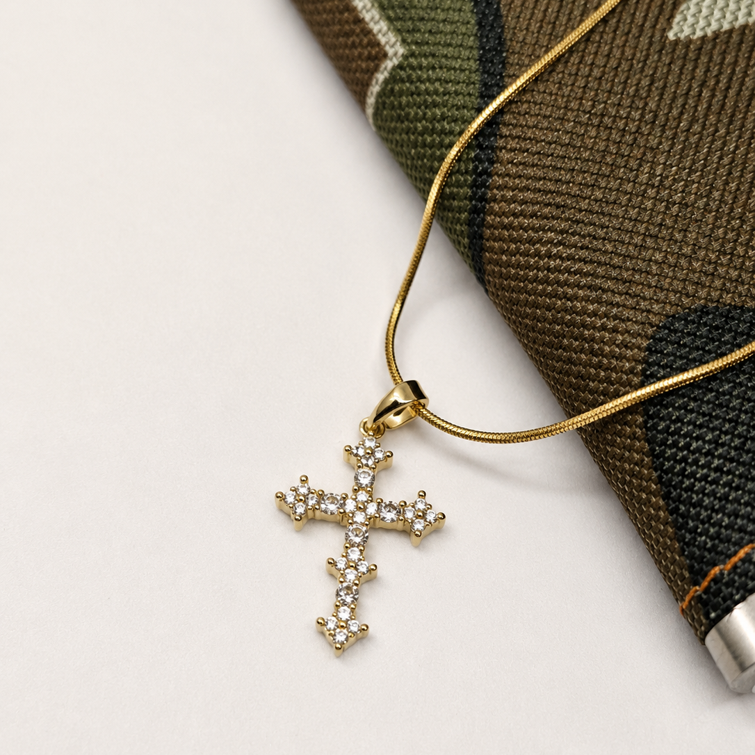 Pave Cross Necklace