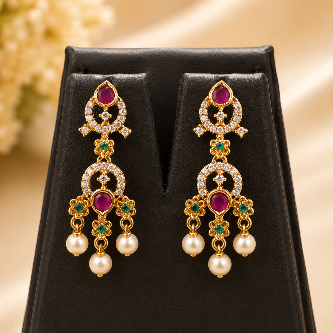 Pearl Fringe Long Necklace
