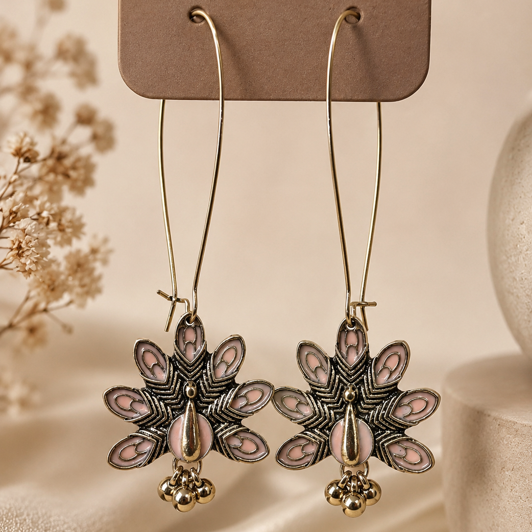 Peacock Fan Earrings