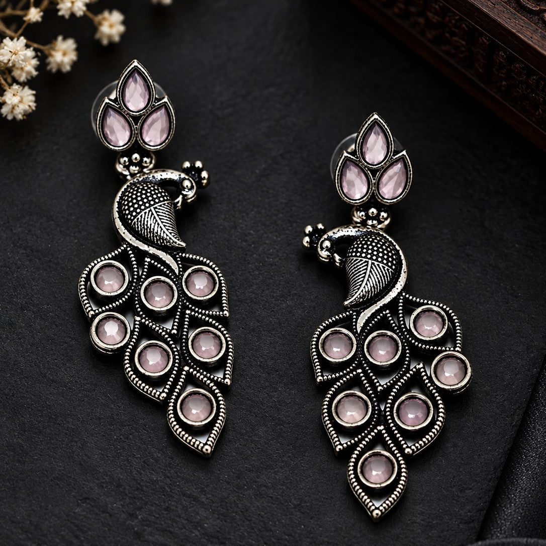 Peacock Vine Drop Earrings