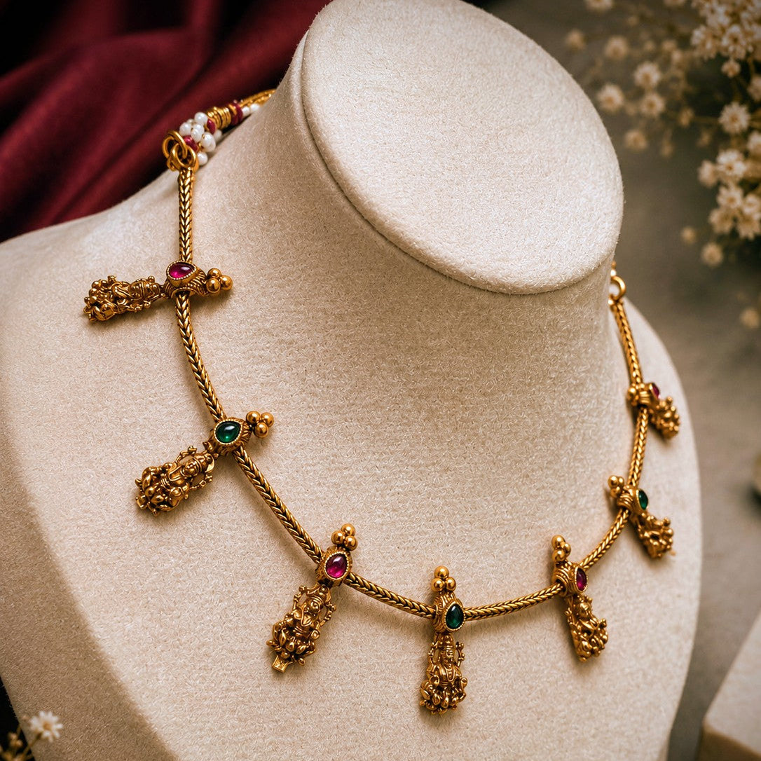Temple Deity Charm Necklace
