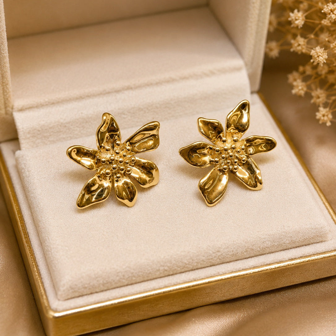 Faceted Petal Studs