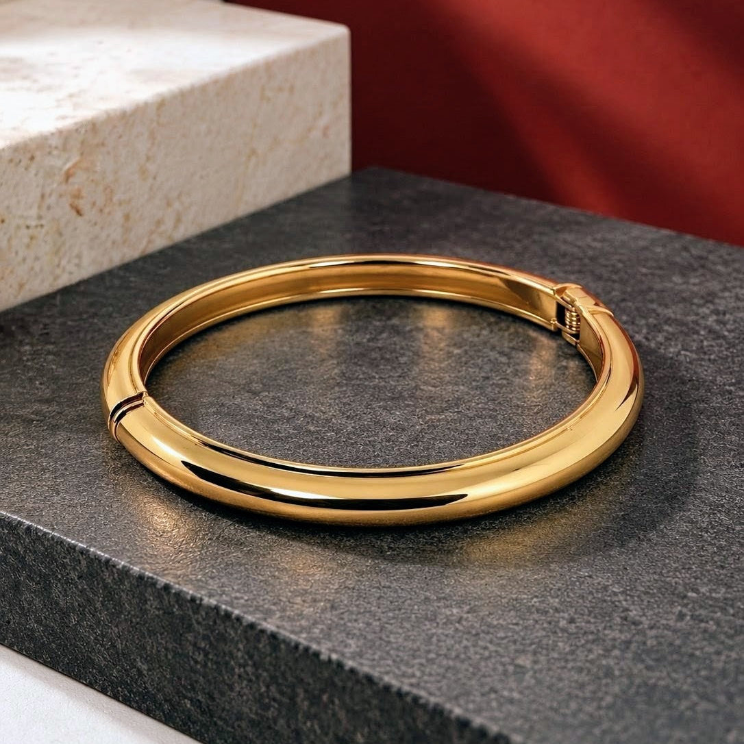 Chunky Domed Hinge Bangle