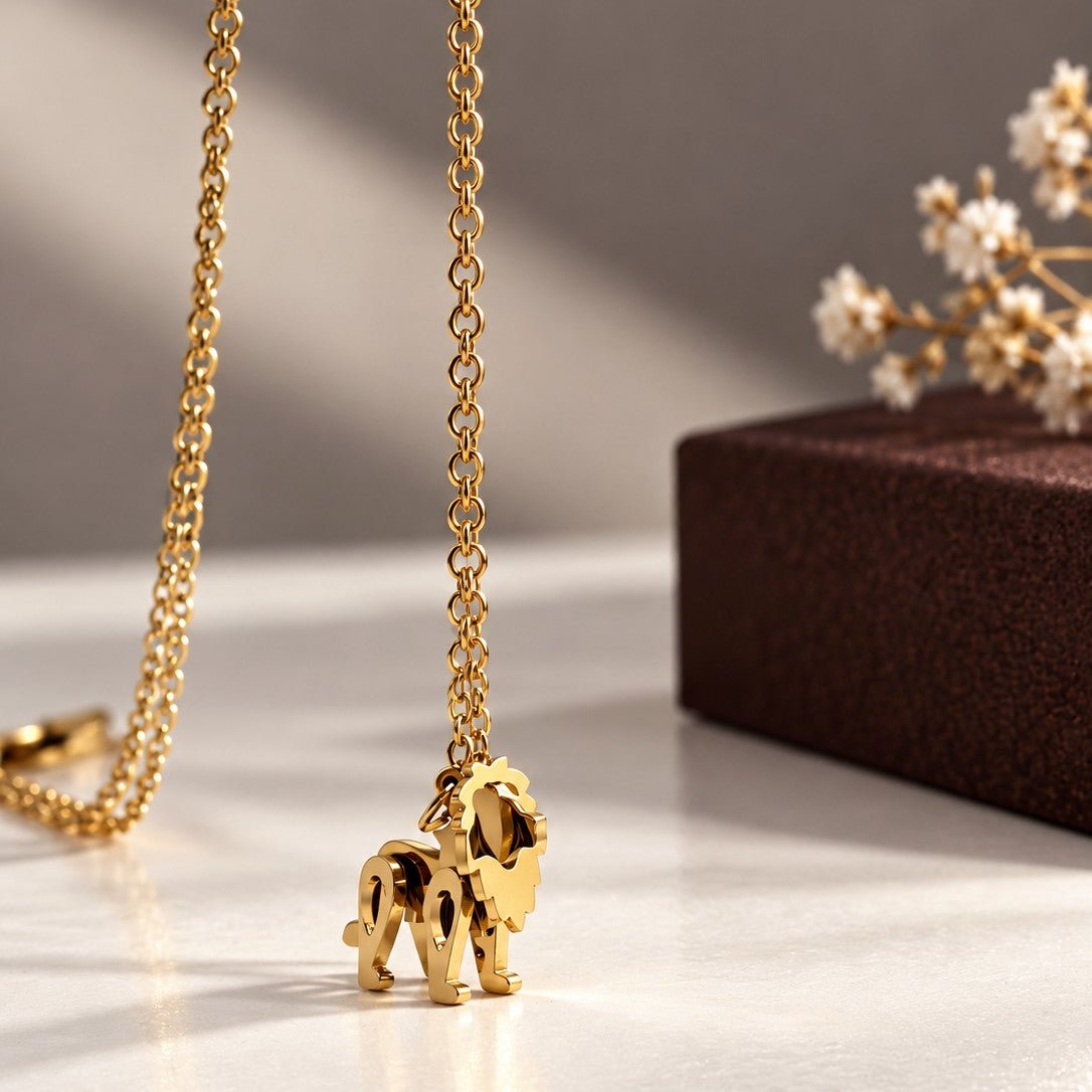 Miniature Lion Pendant Necklace