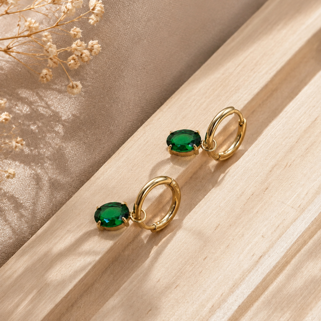 Drop Hoop Earrings