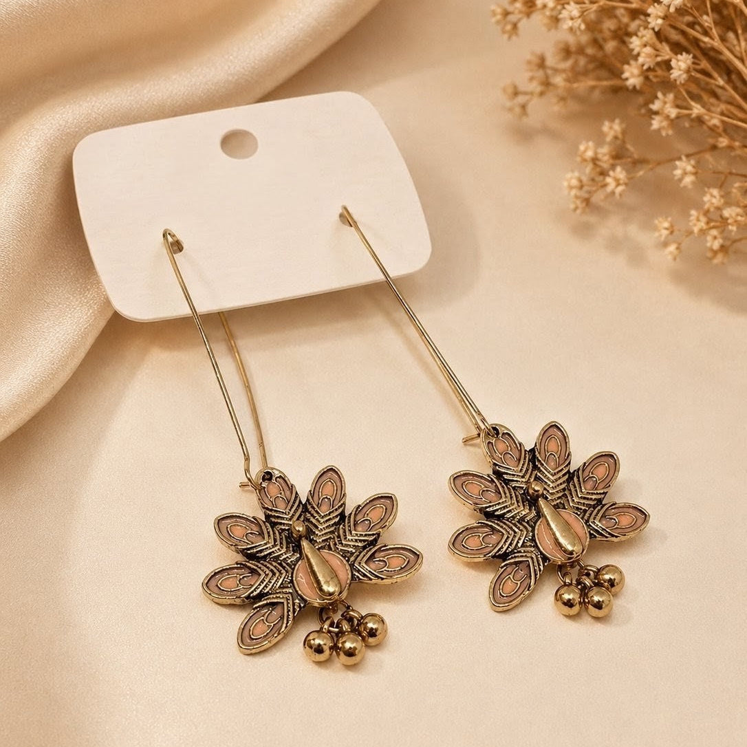 Peacock Fan Earrings