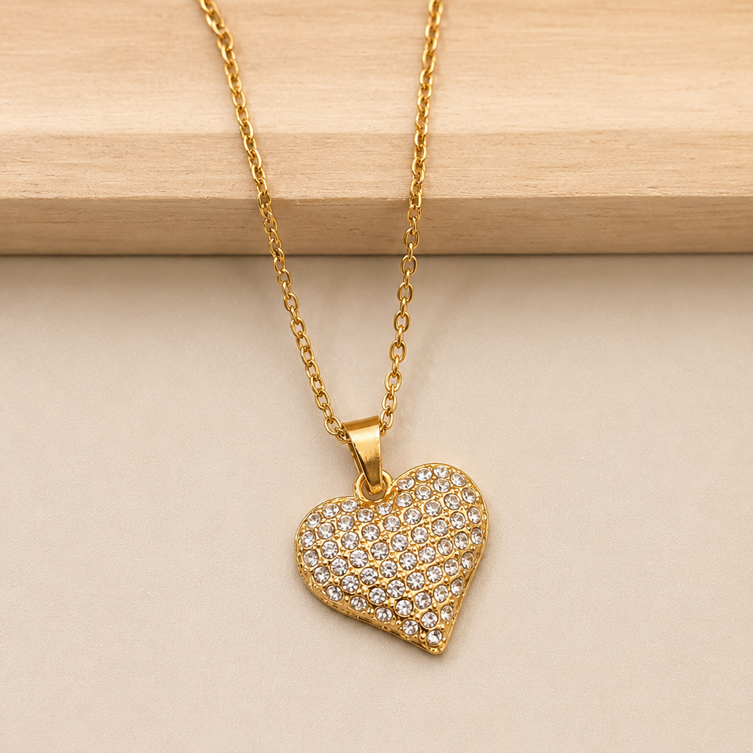 Puffed Heart Necklace