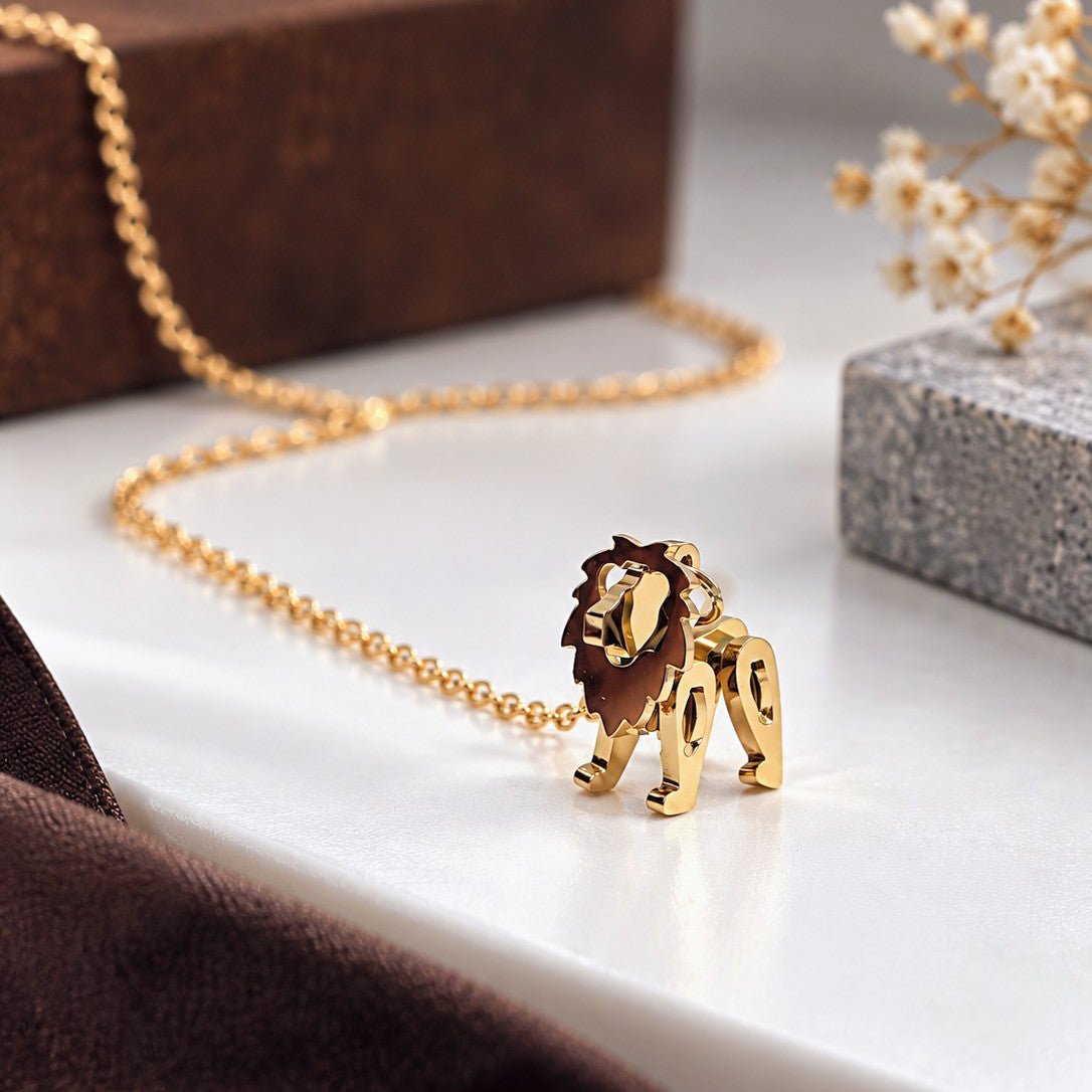 Miniature Lion Pendant Necklace