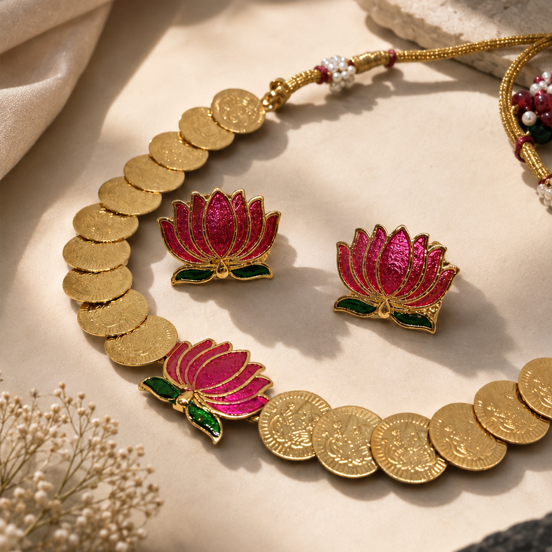Lotus Coin Necklace